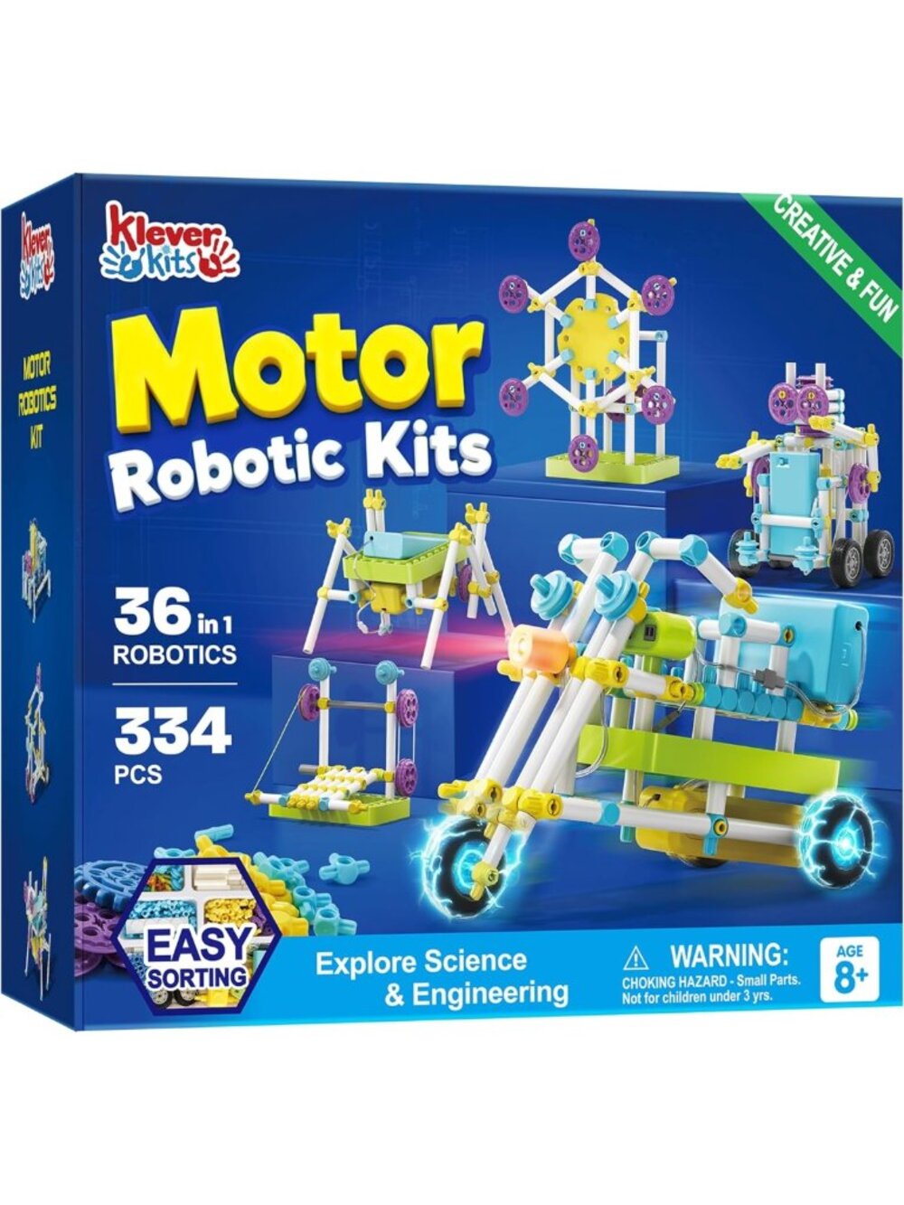 36-in-1 Motor Robotic Kits - DIY STEM Craft Kits for Kids Ages 8-13, Science